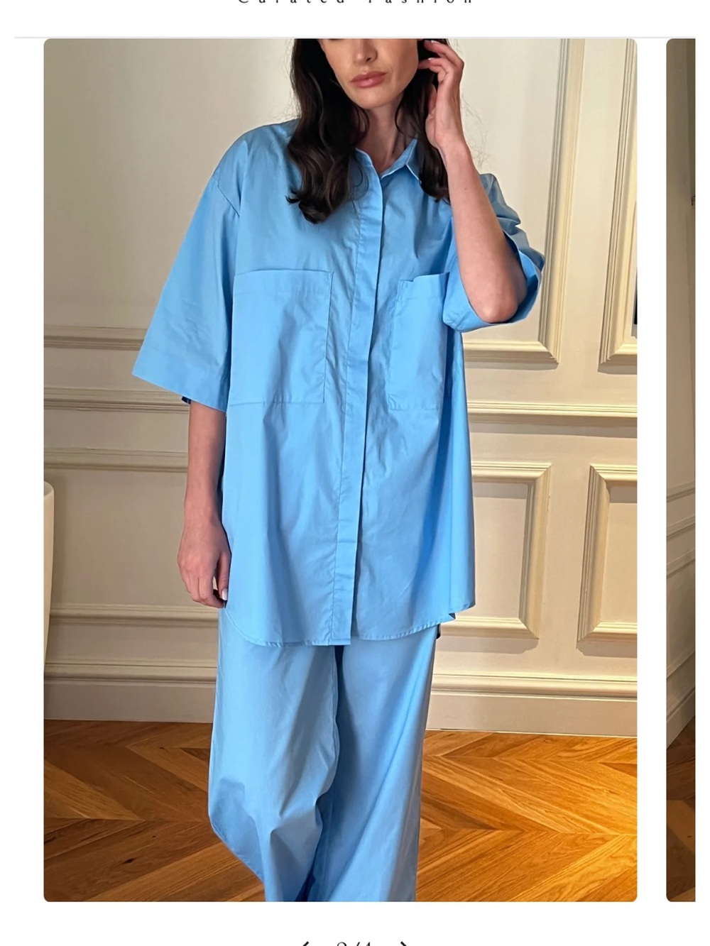 Maison Essentiel blue cotton pyjama bottoms size XS - Picture 4 of 12